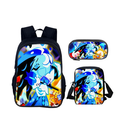 Cartoon Popular Shadow Milk Plush 3D Print 3pcs/Set pupil School Bags Laptop Daypack Backpack Inclined shoulder bag Pencil Case