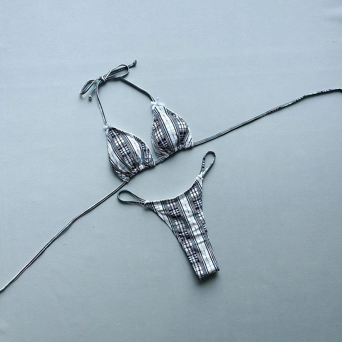 Plaid Print Bikinis Sexy Women Swimsuits Female Swimwear 2026 Micro Bikini Set Bathing Suit Swimming Suits Beachwear Biquini