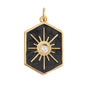 Sun Moon Star Space Celestial Compass Charm Pendant in Gold Colour , Jewelry Necklace Bracelet Making Supplies L93