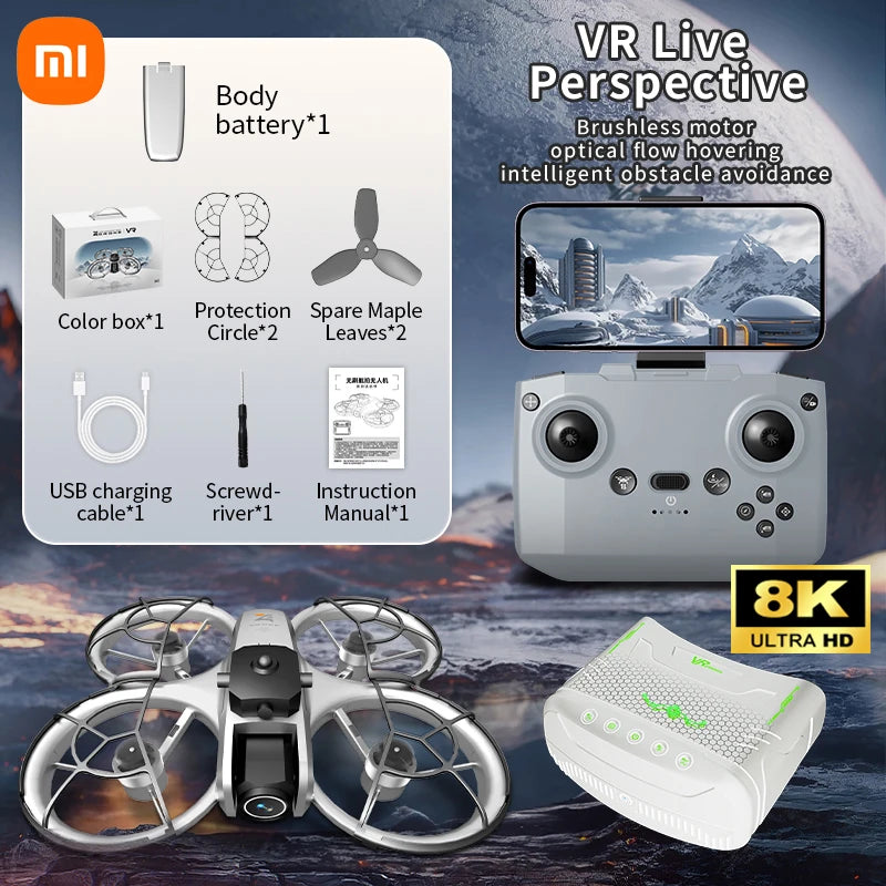 Xiaomi Z4 Drone 8K Aerial HD Dual Camera 5G WIFI GPS Intelligent Obstacle Avoidance Photography Brushless Power Screen RC Drone