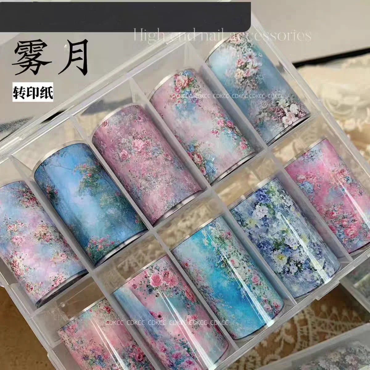 10Rolls Plaid Thousand-Bird Bow  Stars Nail Foils Transfer Paper  Nail Art Stickers  Manicure Set Decal  Nails Decoration