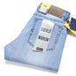 2026 Spring Summer Thin Jeans Classic Style Fashion Stretch Regular Fit Denim Trousers Male Brand Men's Washed Light Blue