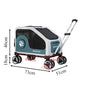 Foldable Large Pet Stroller with Telescopic Handle&Silent Wheels,Breathable Mesh Pet Trolley Cart for Medium Pet Outdoor Travel