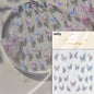 1pcs 5D Japanese Black Butterfly Nail Art Stickers Glitter Shiny Kawaii Self Adhesive Manicure Decorations Tool Decals Accessory