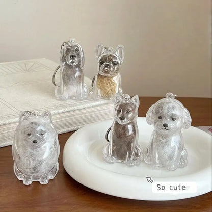 Diy Bag Charm Handmade Pet Hair Memorial Keychain Keepsake Pendant for Dog Fur - Personalized Pet Loss Gift for Dog Lovers