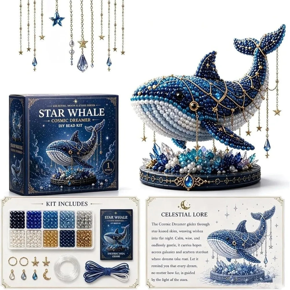 3D Design Animal Guardian Beading Kit Handmade Material Package Animal Bead Set with Colorful Beads Animal Shape Bead Craft Set