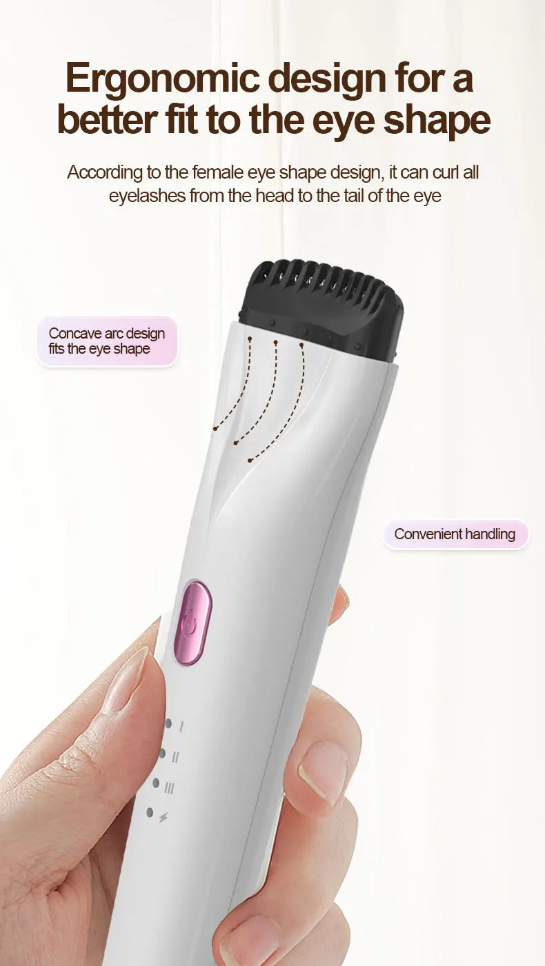 Heated Eyelash Curler Electric 3Modes Eye Lashes Eyelash Grafting Long Lasting Makeup Tools