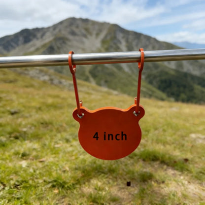 10mm thickness orange panda-shaped AR500 steel shooting practice target plate, suitable for live ammunition, strong and durable.