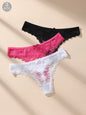 Awesomea 3Pcs Women’s Lace Bow Underwear – Soft Comfortable Low Waist Panties – Breathable Stretchy Seamless Lightweight Briefs