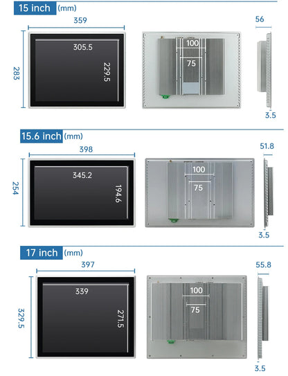 8~21.5 inch Aio Touch Industrial Screen IP65 Touch Screen integrated pc,Aio Industrial Embedded Panel PC TouchScreen Monitor