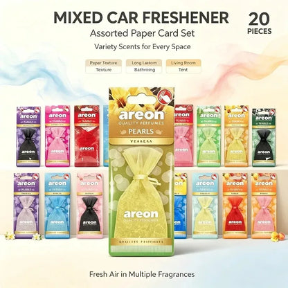 Areon Pearls Mesh Pouch Air Freshener Mixed Scent Bead‑Filled Hanging Fragrance Sachet 10‑40 Pcs