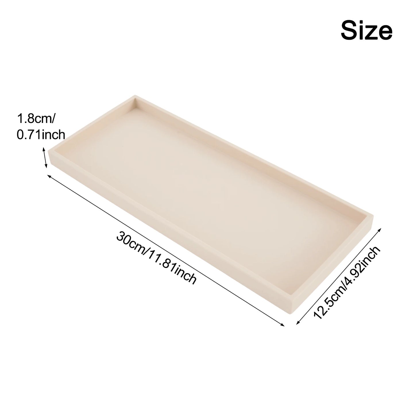 Bathroom Counter Tray Silicone Bathroom Vanity Tray Soap Dispenser Tray Countertop Storage For Dressing Tables