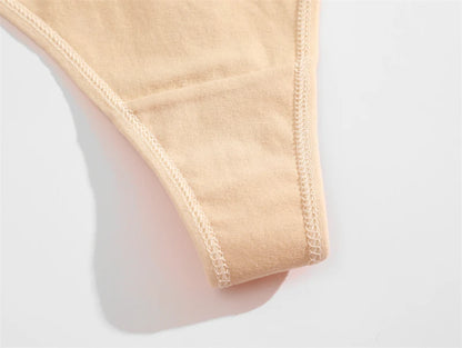 3Pcs/set Cotton Seamless Panties Comfort Underwear for Women Low Waist Breathable Thongs Sexy Solid Sport G-String Soft Lingerie