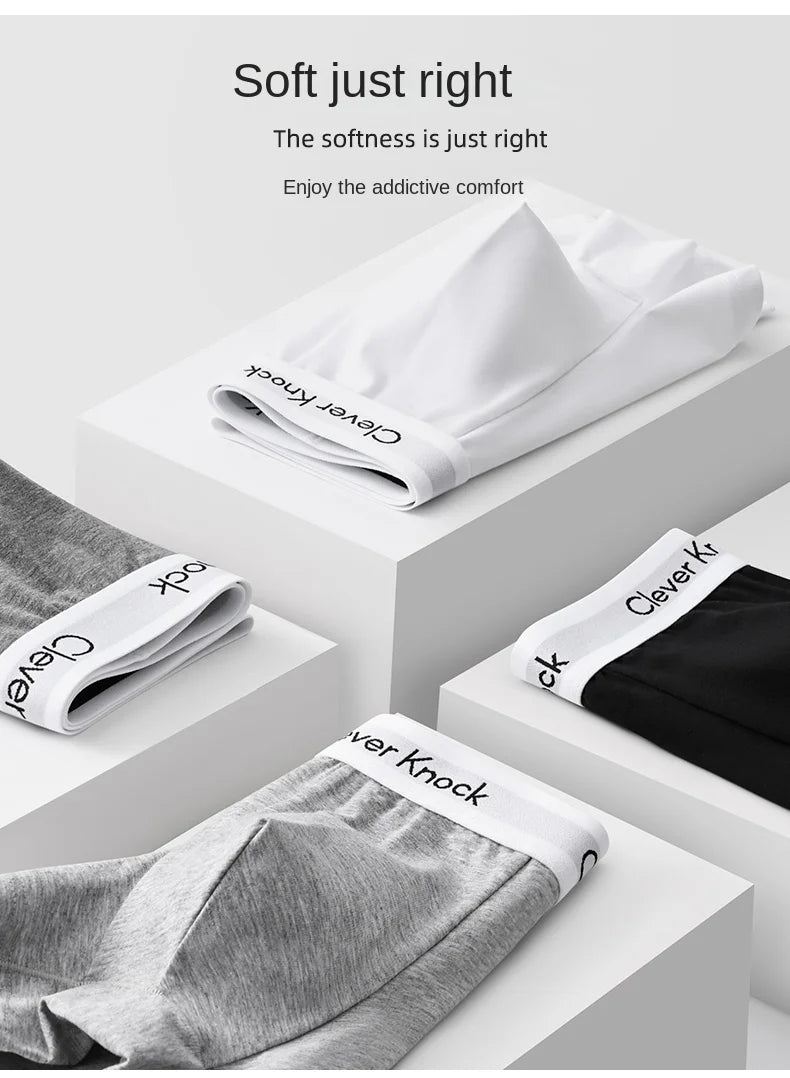 3Pcs Men's Boxer Shorts Cotton Underwear Solid Underpants Sexy Panties Male Breathbale Lingerie Plus Size L-6XL Wholesale Lots