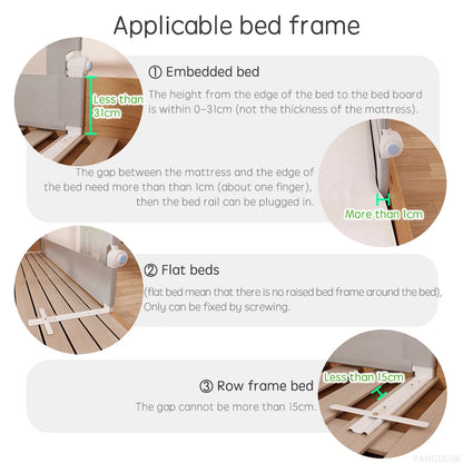PANGDUBE 1pc Baby Safety Bed Barrier Parents Bed Guardrail for Kid Railings for Safety Bed for Children Bed Guard Bed Fence