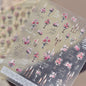 1Sheet 5D Soft Embossed Relief Nail Stickers Cute Daisies Self Adhesive Slider Stickers Press On Nails DIY Japanese Nail Art Dec
