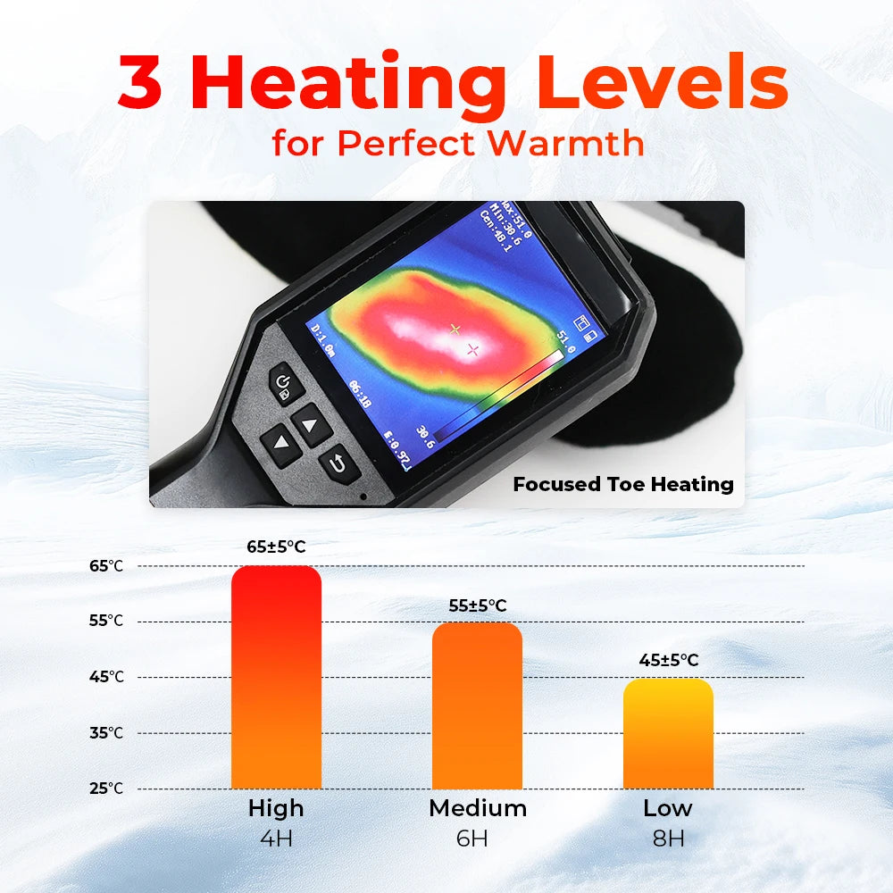Electric Heating Socks for Skiing Snowboarding Hiking Rechargeable Batteries Thermal Warmer Remote Control Winter Outdoor Sports