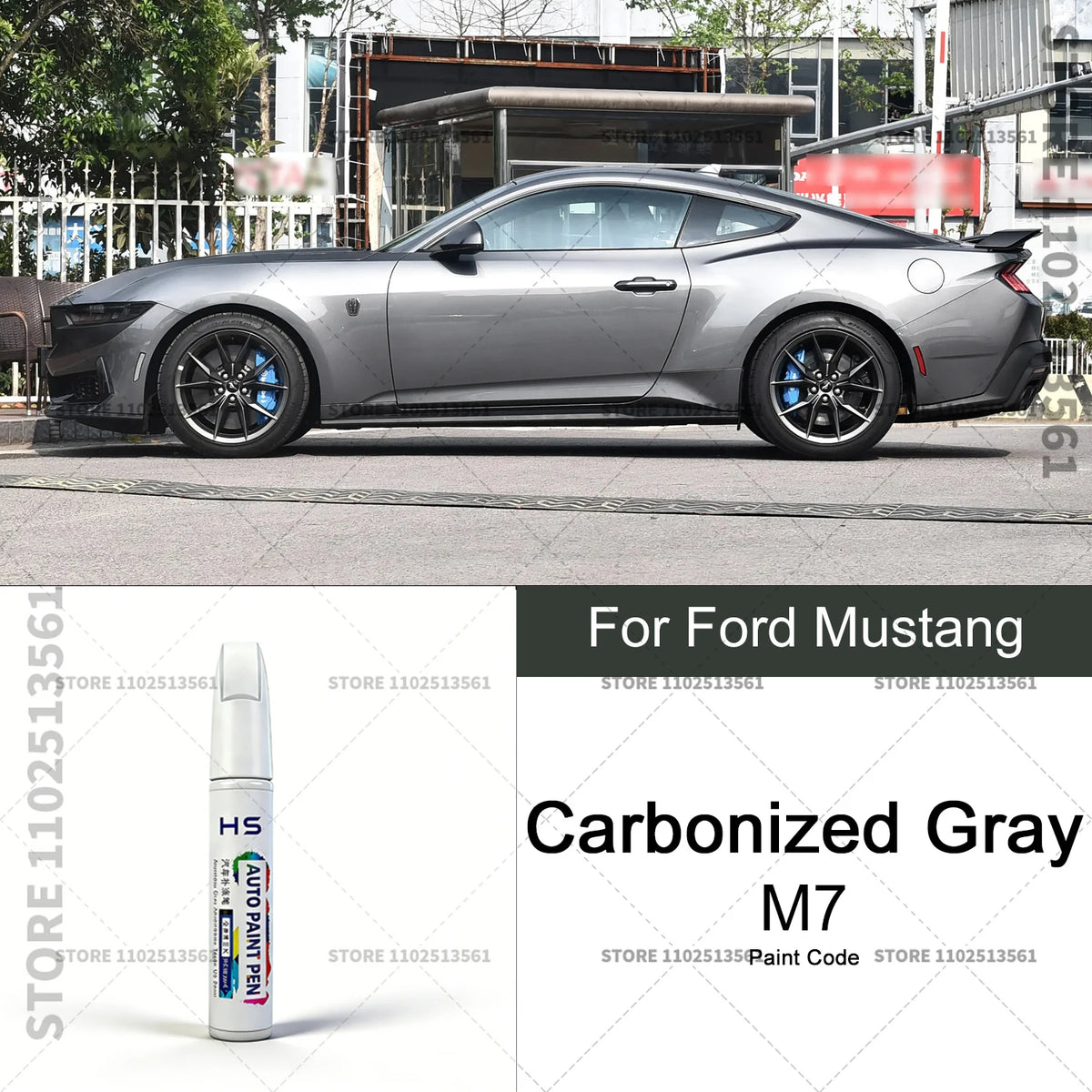 For Ford Mustang White Black Red Orange Blue Yellow Gray Car Paint Repair Pen Touch Up Scratch Remover DIY Auto Accessories
