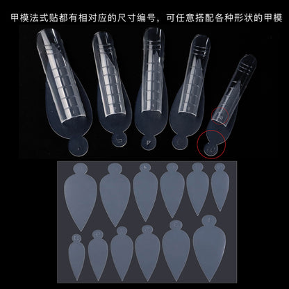 12pcs Manicure Paper Matte Paperless Tray Auxiliary For Nail Art Decorations Paperless Holder Extension Adhesive