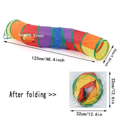 Cat Tunnel Foldable Tunnel Pet Supplies Cat S T Y Pass Play TunnelToy Breathable Drill Barrel for Indoor Loud Paper Pet Products