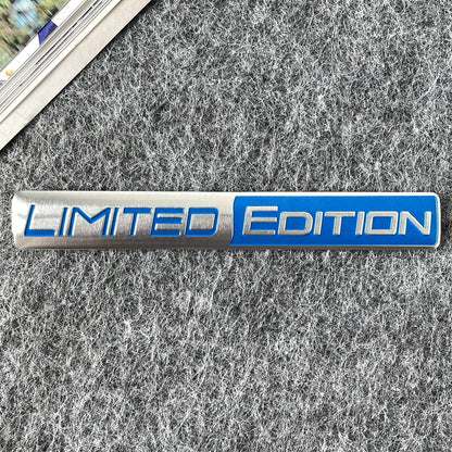 3D Aluminium Limited Edition Emblem Metal Sticker Car Body Rear Window Refit Decoration Decal Motorcycle Sticker