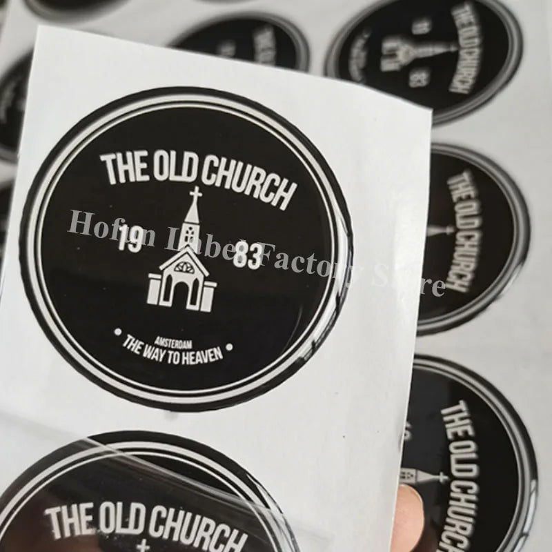 Custom Epoxy Resin Dome 3D Gel Sticker Transparent Shape Logo Personalized Waterproof  Self-adhesive Crystal Glass Label Clear