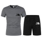 Summer Fashion Trend Casual Sports Two-Piece Set Trendy Men's Short-Sleeved T-Shirt+Shorts Set