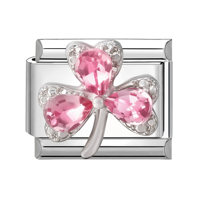 Y2K Series Heart Flowers Cherry Ball Butterfly Italian Charm Links Fit 9mm Stainless Steel Bracelet DIY Making Jewelry Gifts
