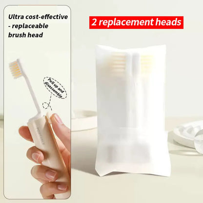 Foldable 2-in-1 Toothbrush Set with Toothpaste Storage - Compact Essential for Business Travel