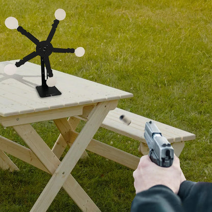 Shooting Target Five Magnetic Spinner Target Resetting and Rotate Metal Shooting Targrt for Shooting Practice