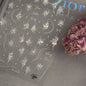 Shiny Jelly Butterfly Charming Golden Gradient Bowknot 5D Self Adhesive Nail Art Sticker Flower Petal Rhinestone Manicure Decals