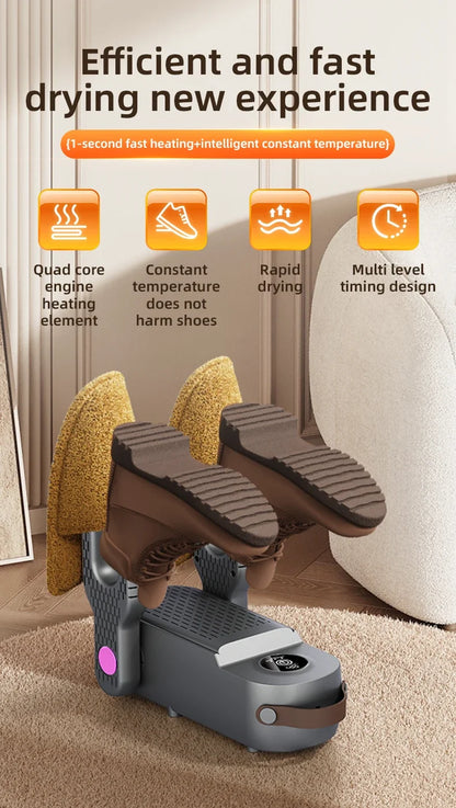 New 2025 Korean Style 4-Core Shoe Dryer Sterilizing & Deodorizing Foldable Smart Shoe Dryer Multi-Function Sock Dryer