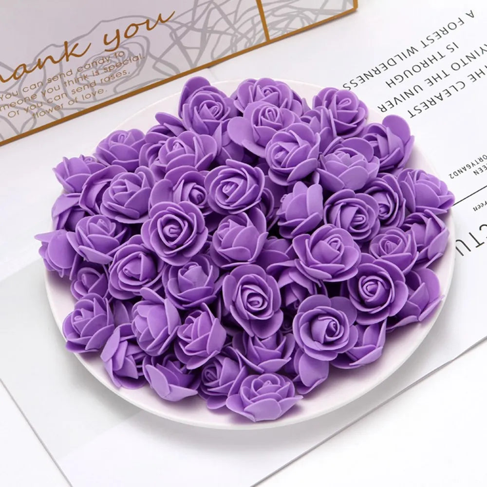PE foaming Artificial Flowers Home vase table Wedding ornaments DIY gift Scrapbook Bubble Bear Valentine's Day Arch wreath Decor