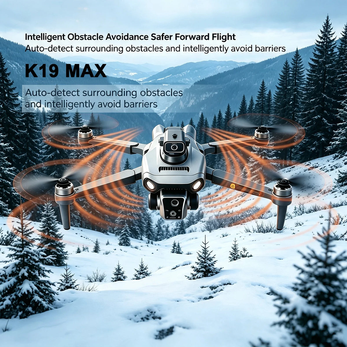 K19 MAX GPS Drone Professional 4K HD Dual Cameras UAV 360° Obstacle Avoidance Brushless Dron With Airdrop Function RC Quadcopter