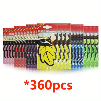 6/30/60/120/240/360/600pcs Leaf Shape Car Air Freshener  Paper Auto Hanging Vanilla Perfume Fragrance Accessories Interior