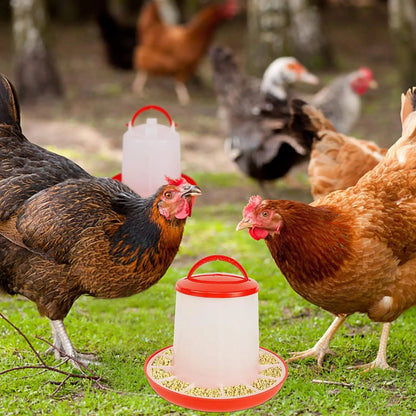 Chicken Poultry Feeder And Waterer Water Food Dispenser Automatic Chicken Chick Waterer Feeding Bucket Container Farm Supply