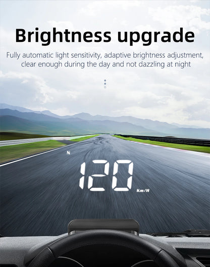 M3 HUD Obd2 Display On-board Computer Car Head-up display Windshield Big Font projection E-OBD and GPS Suitable for All Cars M1