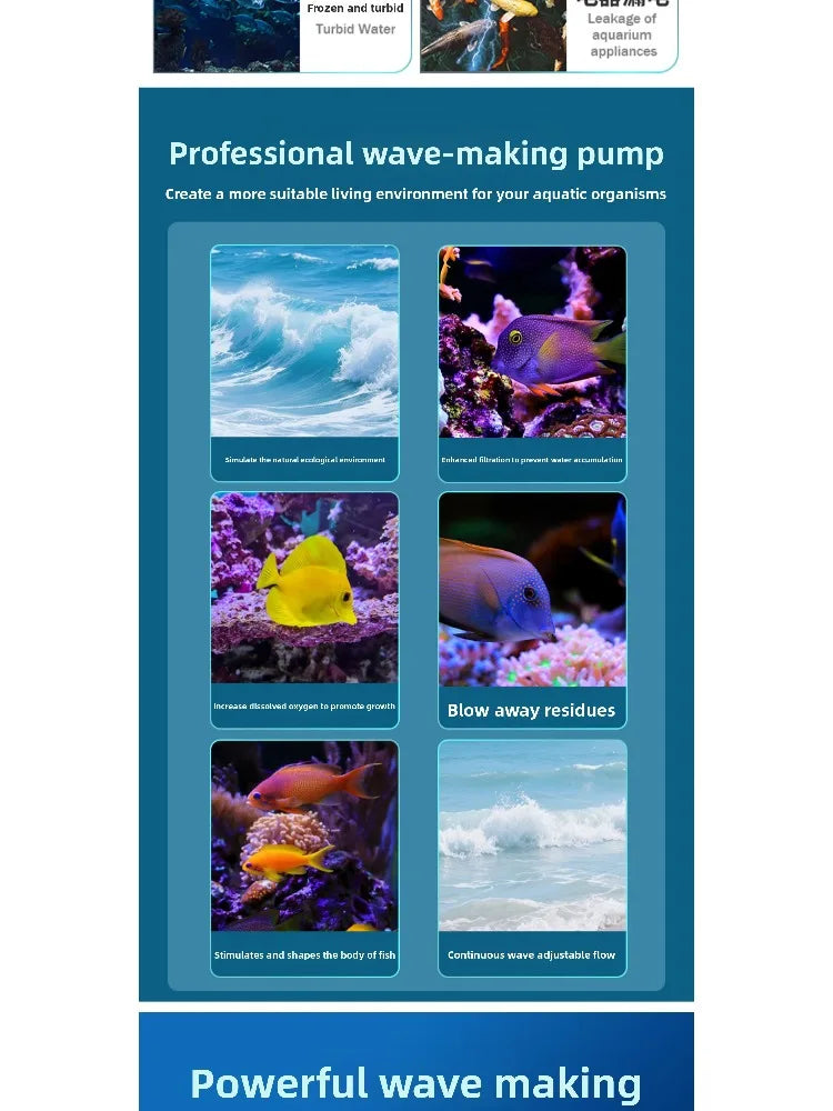 Jecod/Jebao New Cordless DMP-10M/20M-30/40M WiFi Bluetooth App Control Freshwater Saltwater Fish Tank Aquarium Wavemaker Pump