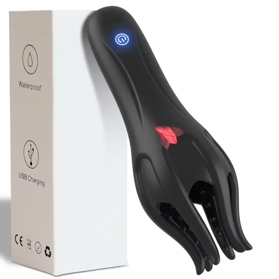 Glans Trainer Male Penis Massage Tongue Licking Stimulate Oral Vibrator Blowjob Delay Endurance Masturbator Sex Toys for Men 18+