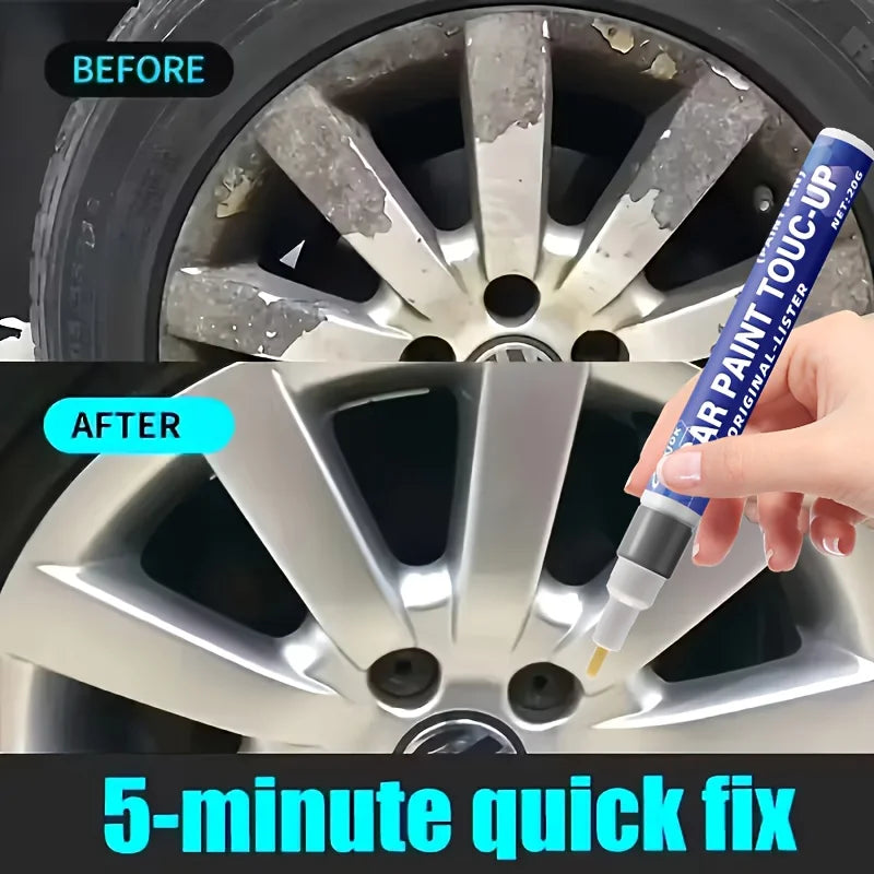 Silver Color Car Paint Touch Up Pen, HUB Scratch Repair Restore, Disappear Scratches, Fast Effective Renewal,Car Paint Quick Fix