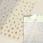 Gold Silver Starlight Laser Pink Colorful Glitter Star Bronzing Rhinestones Relief Nail Art Decorations Stickers Manicure Decals