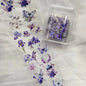 1Pc 100cm Flower Nail Foils for Transfer Paper Floral Stickers Rose Nails Wraps Tulip Nail Art Decorations