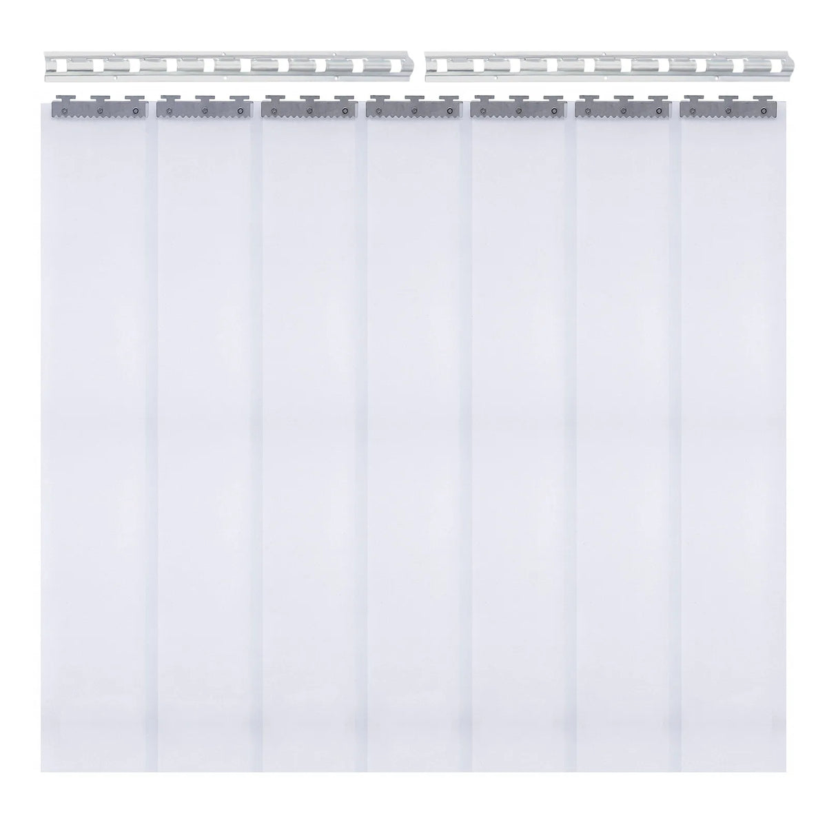 7Pcs PVC Strip Curtains,200x105cm Transparent Soft Door Strips Screen 2mm Thick Windproof Waterproof Antistatic Door Curtain Kit