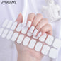 16/20/22Tips Semi-Cured Gel Nail Wraps Full Cover Manicure DIY Waterproof Long Lasting Gel Nail Stickers set for UV Lamp Need