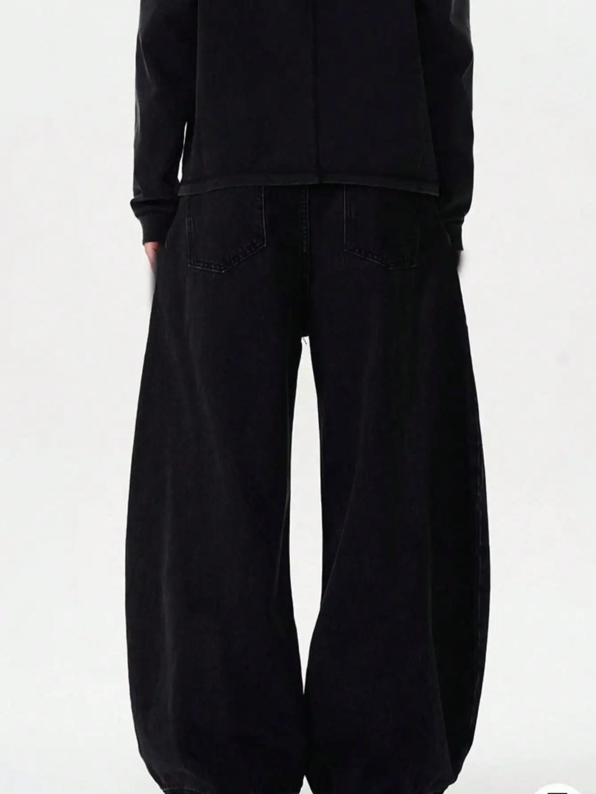 High Streets Spring Summer Men's Jeans American Baggy Wide Leg Curved Knife Denim Pants Loose Solid Color Male Trendy Trousers
