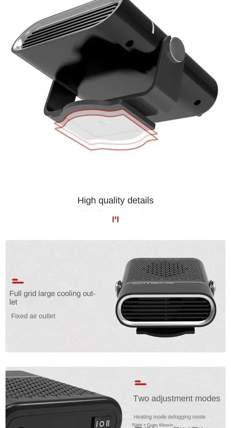 4 in 1 Car Heater Fan 12V/24V 150W Car Heater Electric Cooling Heating Auto Windshield Defroster Defogging Demister Webasto