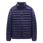 Men's Stand-Collar Hooded Lightweight Down Jacket for Winter - 90% Duck Down, Sporty, Warm & Versatile (Couple Style Available)