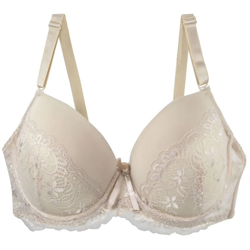DaiNaFang Push Up Breathable Bras Bow 34/75 36/80 38/85 40/90 42/95 44/100 BCDE Cup Underwear For Women Plus Size Lingerie
