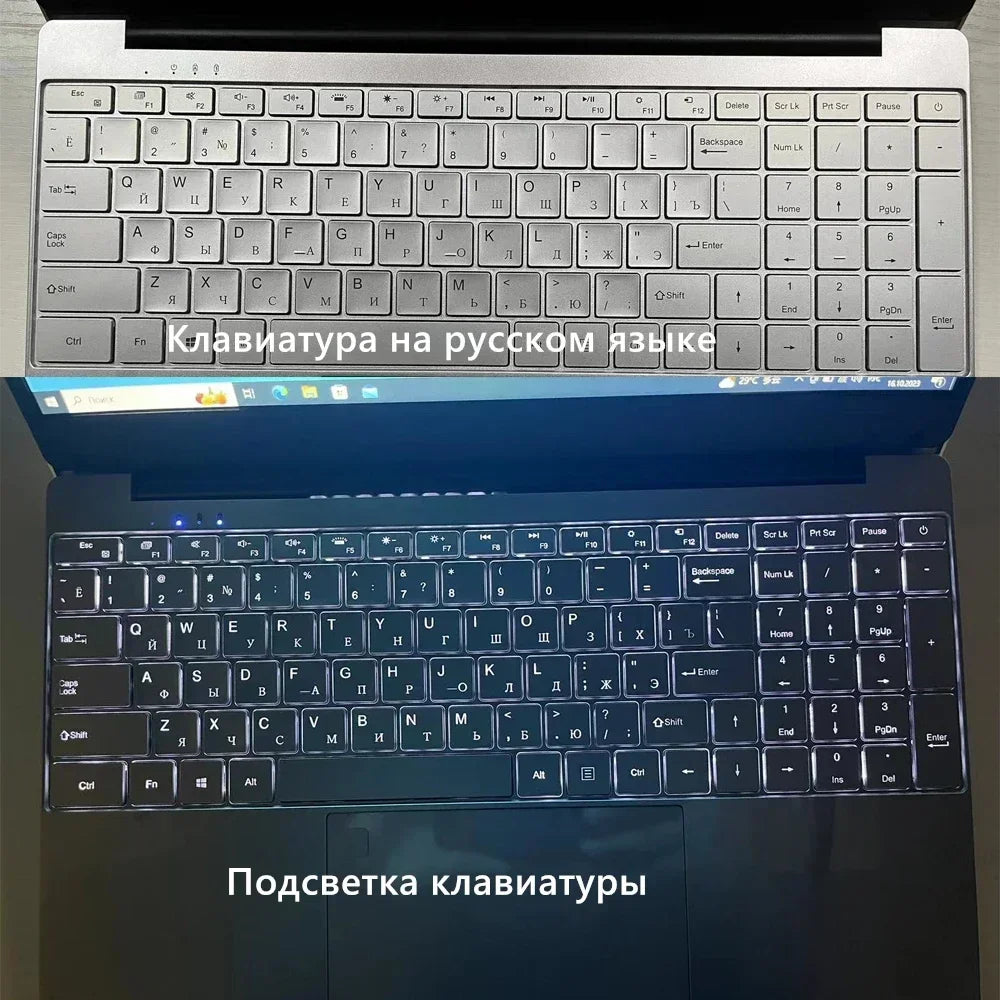 AKPAD 15.6-Inch IPS Display Laptop 16GB RAM 2TB SSD Intel Celeron 11th Gen N5095  Windows 11 Pro - Portable Office Notebook PC