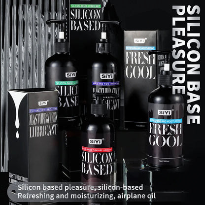 Silicone-Based Lubricant with Press Pump Stringy Anal Lube Love Gel Suitable for Man Woman Gay Lesbian Couples Pleasure Sex Shop